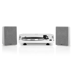 HPH-100 לבן פטיפון  משולב רמקולים ///  מברשת לניקוי תקליטים בשווי 120 מתנה!!!